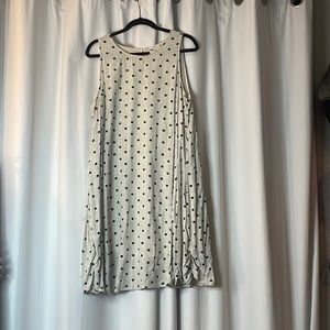 Sleeveless Polka Dot A Line Mini Dress